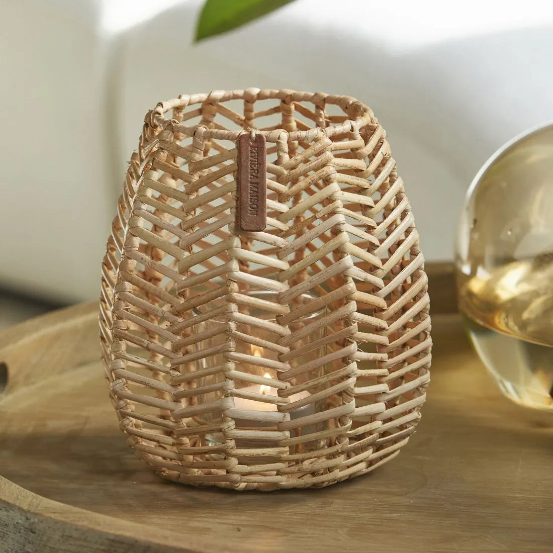 RM Votiv Rustic Rattan Hexagon