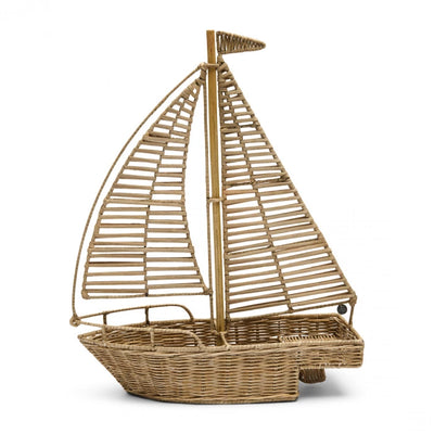 RM Dekoration Segelboot Rustikales Rattan