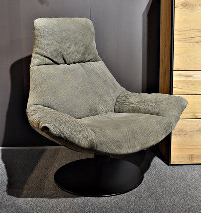 Echt Leder Sessel / Vintageleder in Khakigrün mit Schaukelfunktion Schöne Deko