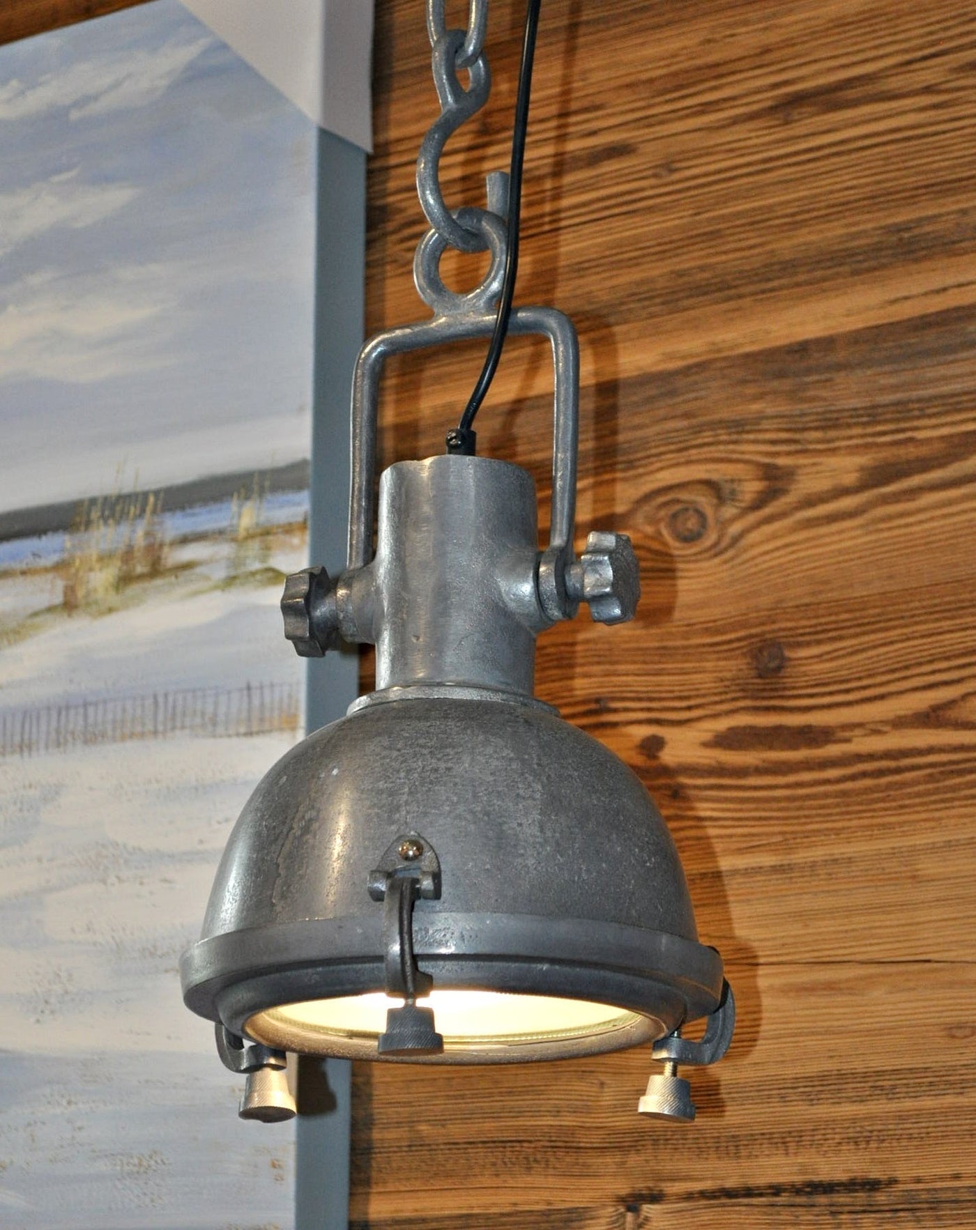 Hängelampe - Loftlampe Ø 28 cm in Matt Grau im Industriestyle Schöne Deko
