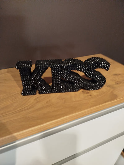 Deko-Aufsteller Schriftzug "KISS", schwarz