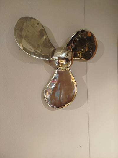 Wanddeko Propeller, Aluminium poliert