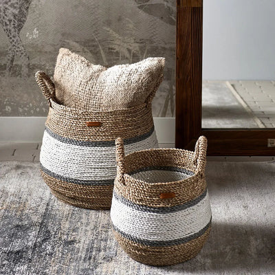 Korb Ocean Breeze, Rattan, Satz van 2 Schöne Deko