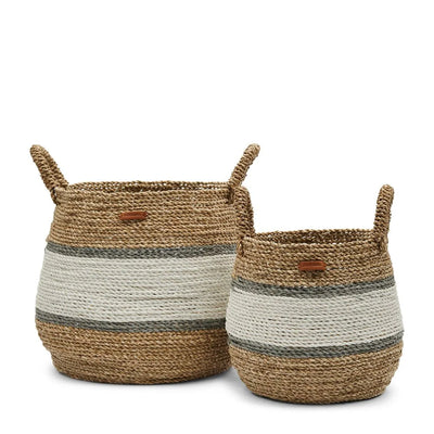 Korb Ocean Breeze, Rattan, Satz van 2 Schöne Deko