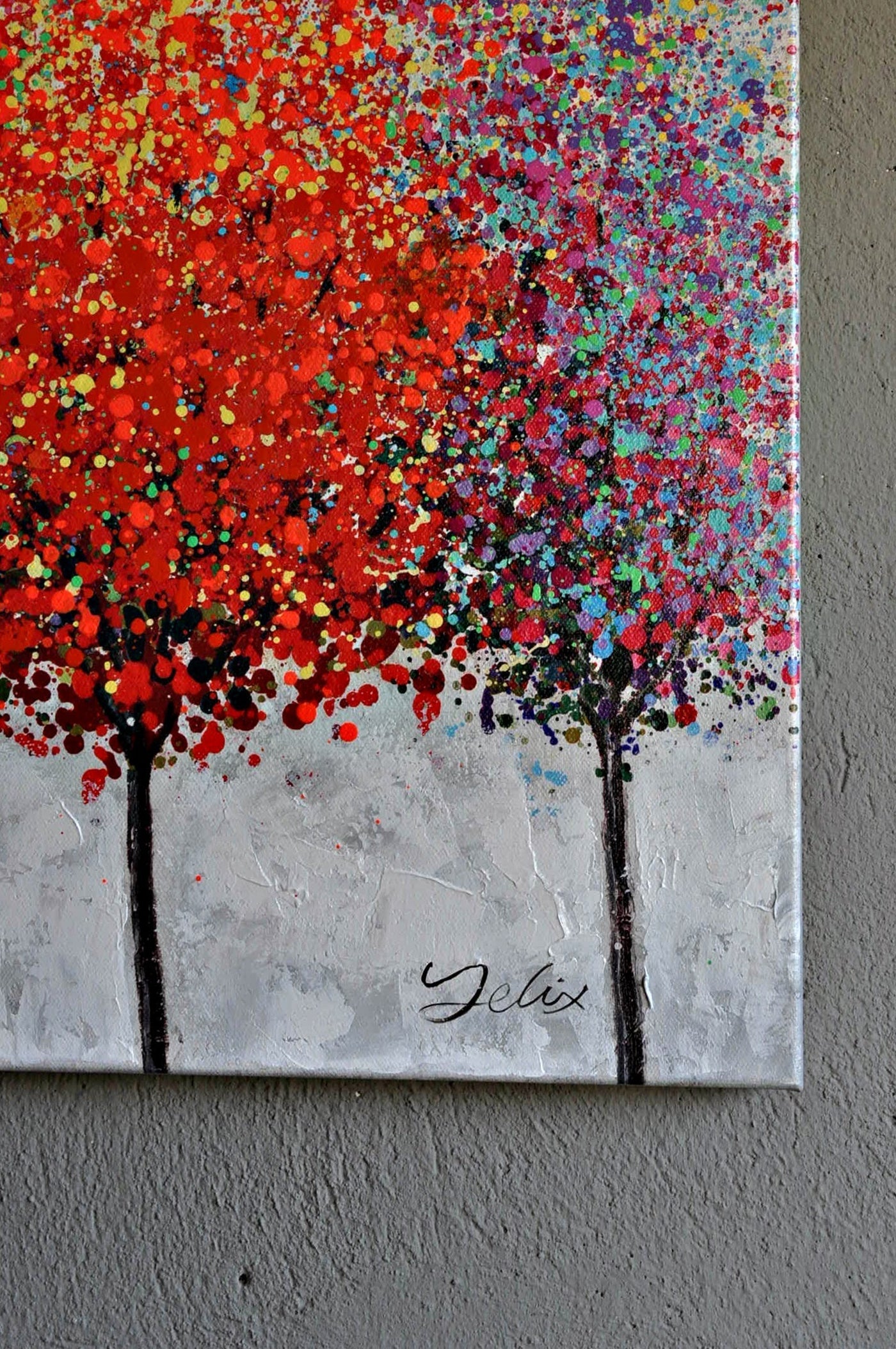 Leinwand Baum/Bäume - Herbstlaub im Oktober 150 x 50 cm Schöne Deko