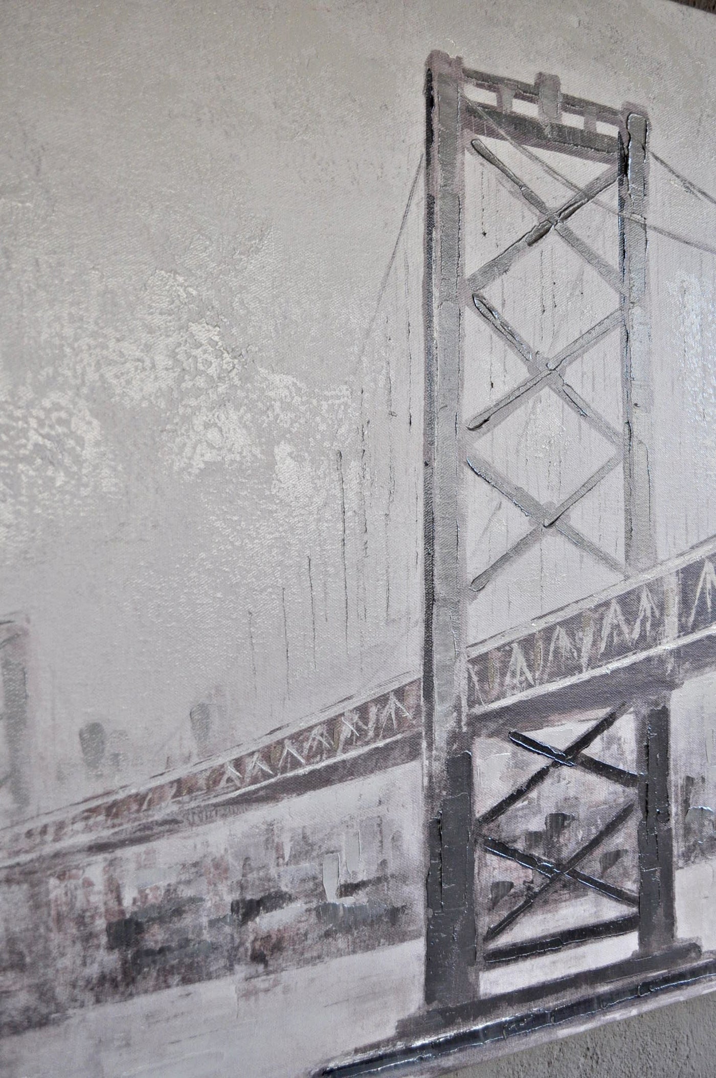 Leinwand Bild mit Hängebrücke als Motiv 70 x 100 cm Schöne Deko