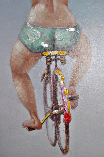 Leinwand "Frau auf Fahrrad" Art.Nr.: 15150 Schöne Deko