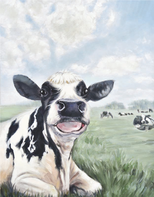Leinwand "fröhliche Kuh" Art.Nr.: 16971 Schöne Deko
