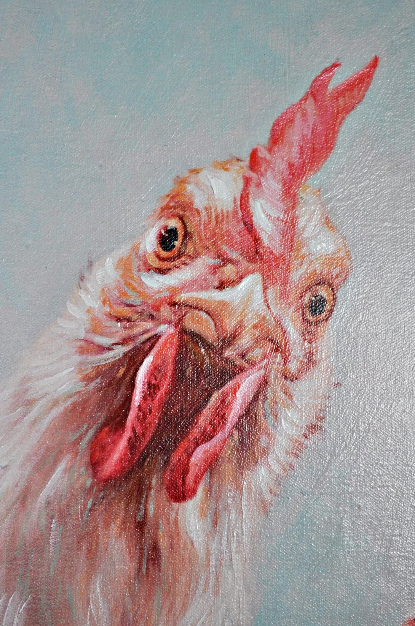 Leinwandbild "Hühner" 70 x 100 cm Schöne Deko