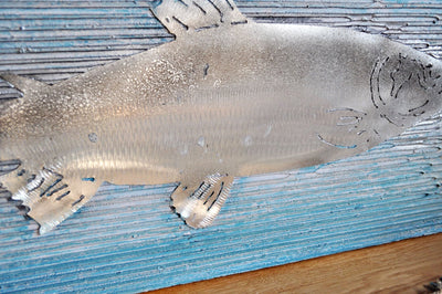 Leinwandbild Metallfisch Fisch auf 40 x 80 cm Schöne Deko