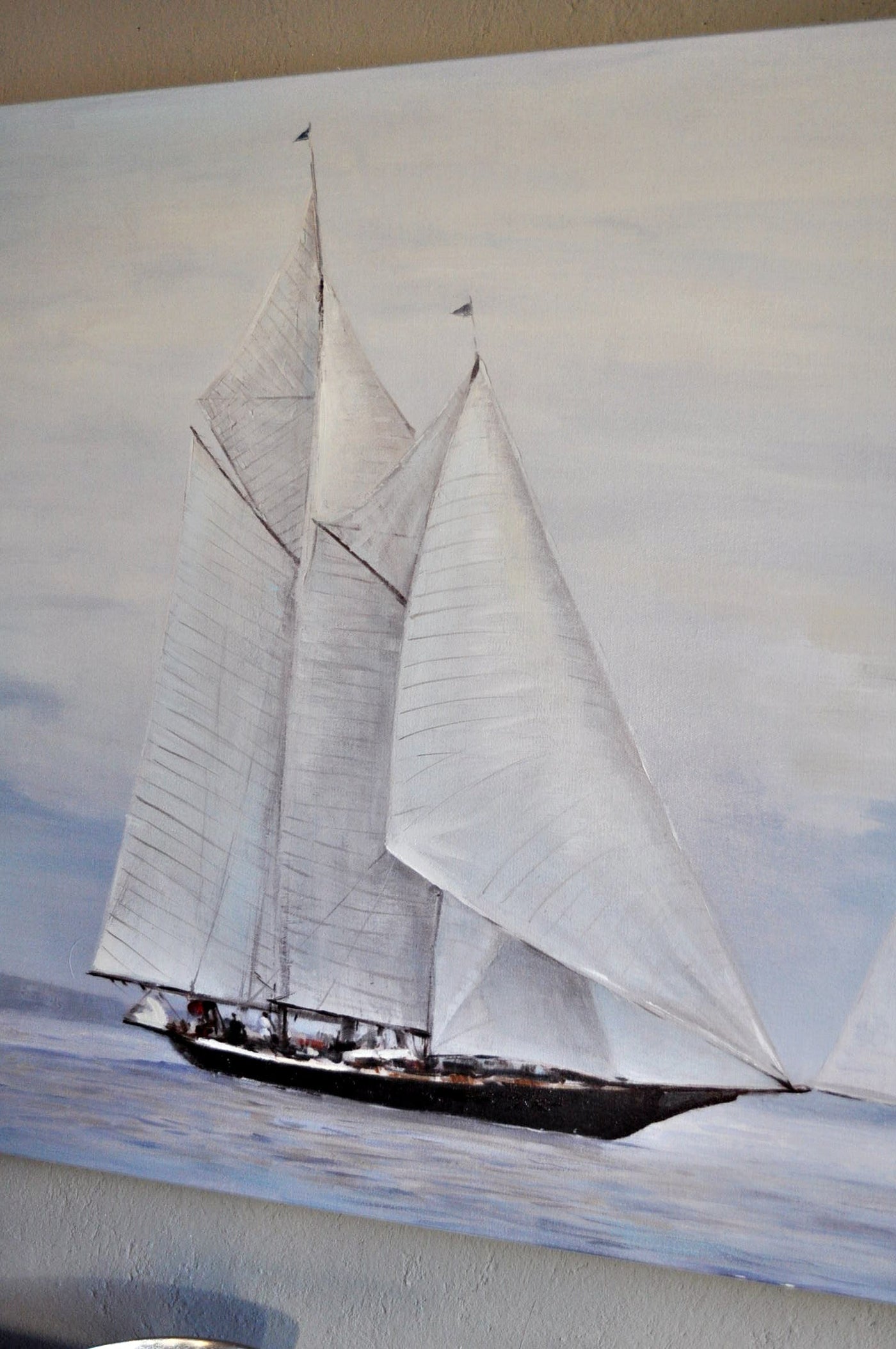 Leinwandbild " Segelschiff auf dem Meer 90 x 120 cm - handgemaltes signiertes Unikat Schöne Deko
