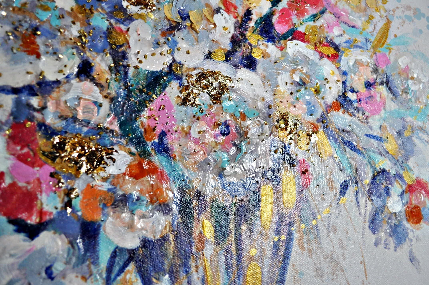 Leinwandbild Wiesen Blumenstrauß 60 x 60 cm Schöne Deko