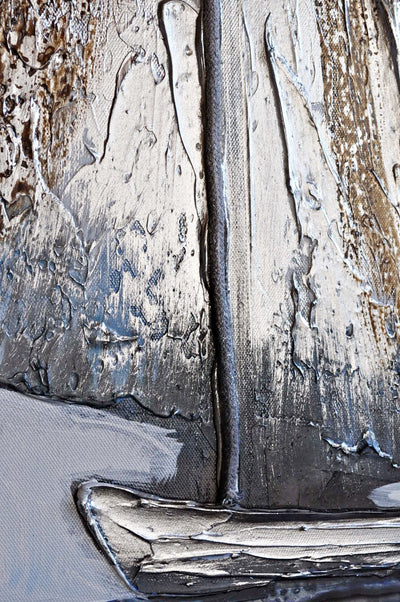 ÖL-Bild auf Leinwand mit Alu 100 x 80 cm Schöne Deko