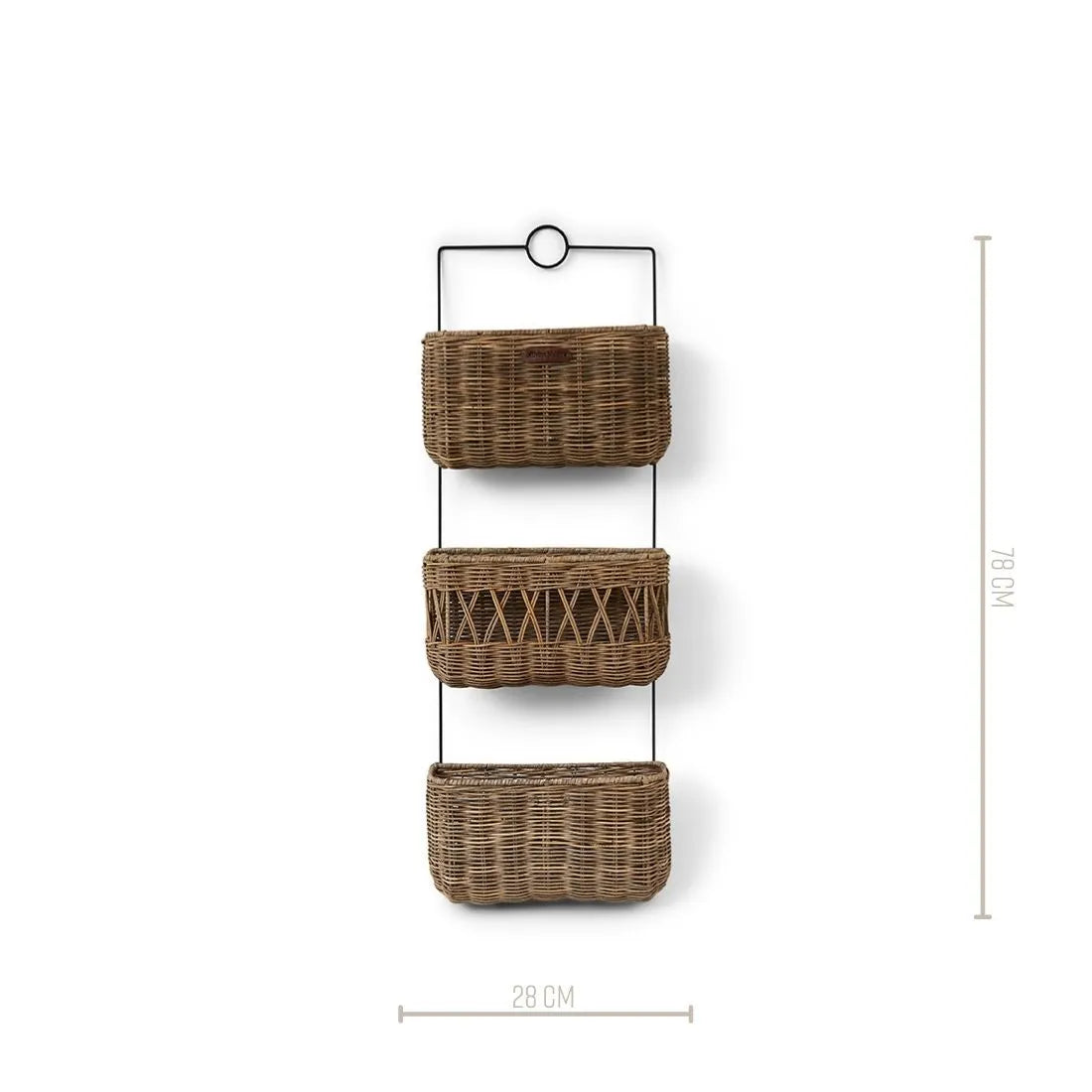Organizer für die Wand aus Rattan Schöne Deko