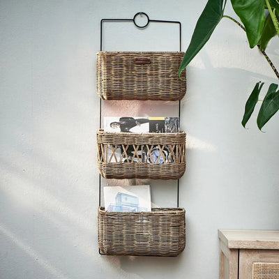 Organizer für die Wand aus Rattan Schöne Deko