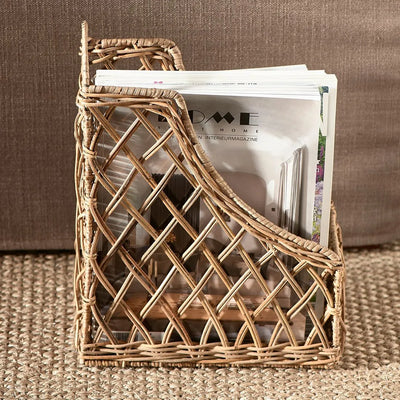 RM Büro Organizer Aktenordner Zeitungsständer Rattan Schöne Deko