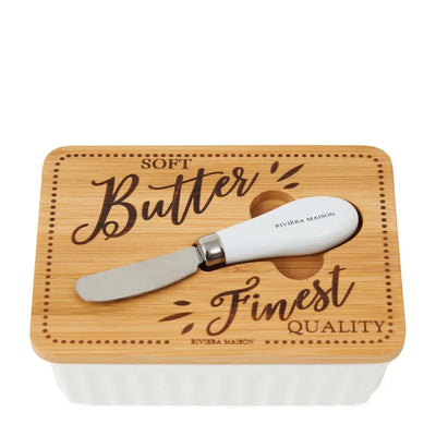 RM Butterdose mit Holzdeckel Finest Quality Schöne Deko