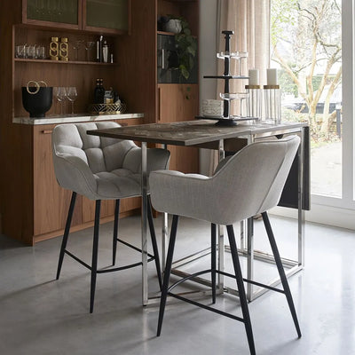 RM Etagere Glas Metall Schwarz  / H 58 cm Schöne Deko