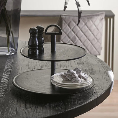 RM Etagere Metall Schwarz  / H 30 cm Schöne Deko