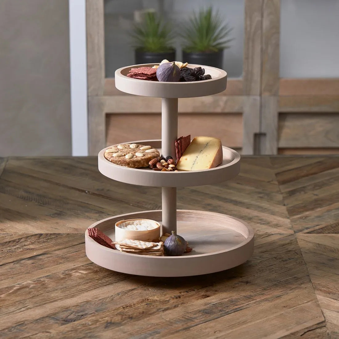 RM Etagere aus Mangoholz / H 41 cm Schöne Deko