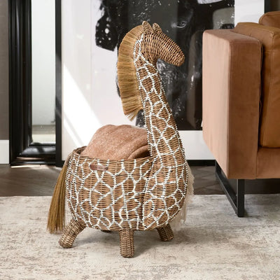 RM Korb Happy Giraffe Rattan Schöne Deko