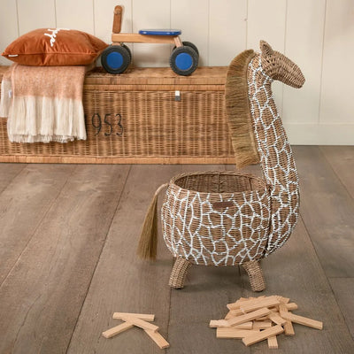 RM Korb Happy Giraffe Rattan Schöne Deko