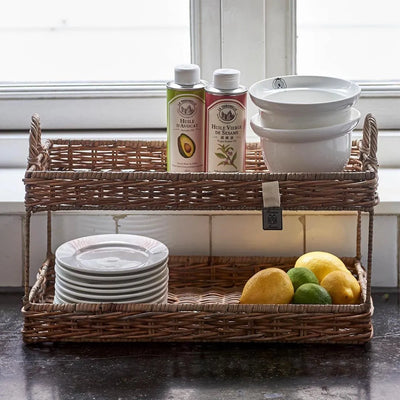 RM Rattan Tablett Etagere Ma Maison, L Schöne Deko