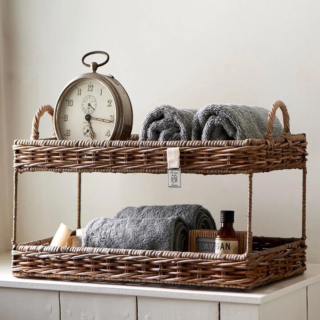 RM Rattan Tablett Etagere Ma Maison, L Schöne Deko