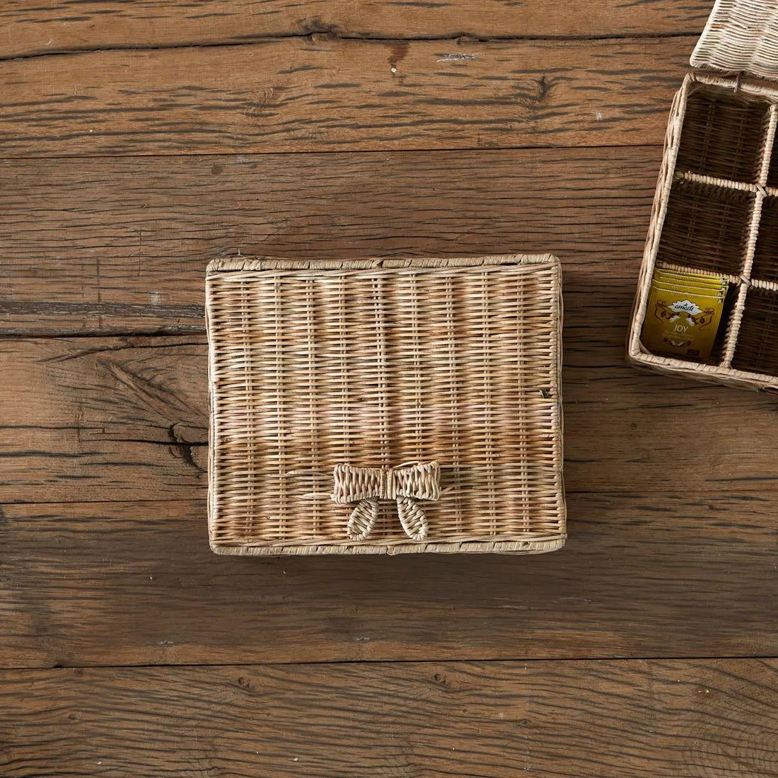 RM Salattüten / Teedose Rustic Rattan Schöne Deko