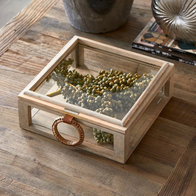 RM Sammelbox Canggu, Holz / Glas L Schöne Deko