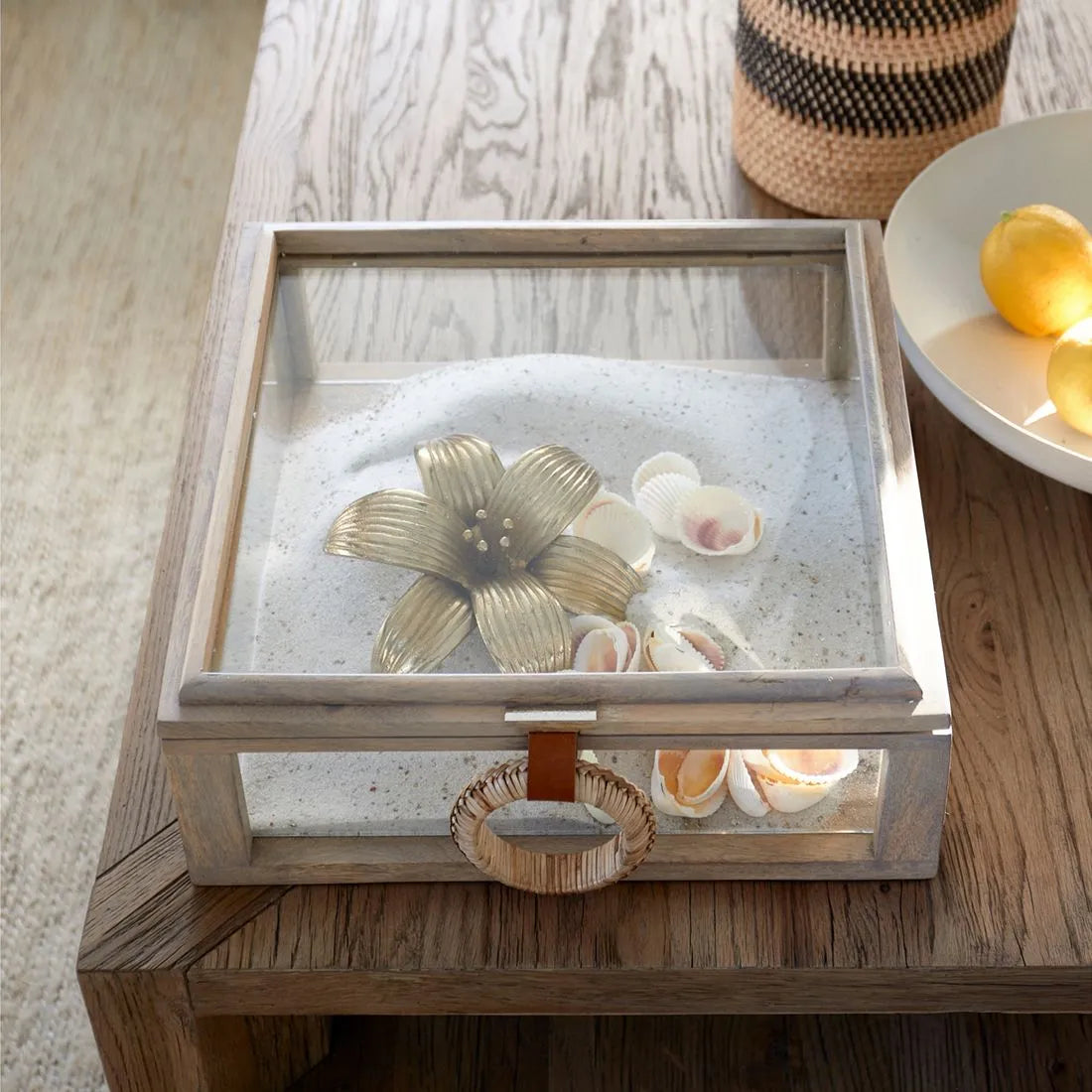 RM Sammelbox Canggu, Holz / Glas L Schöne Deko