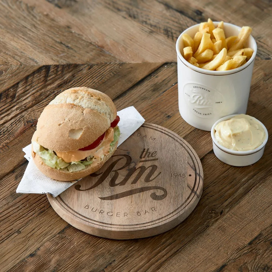 RM Servierteller Amsterdam Burger Bar Schöne Deko