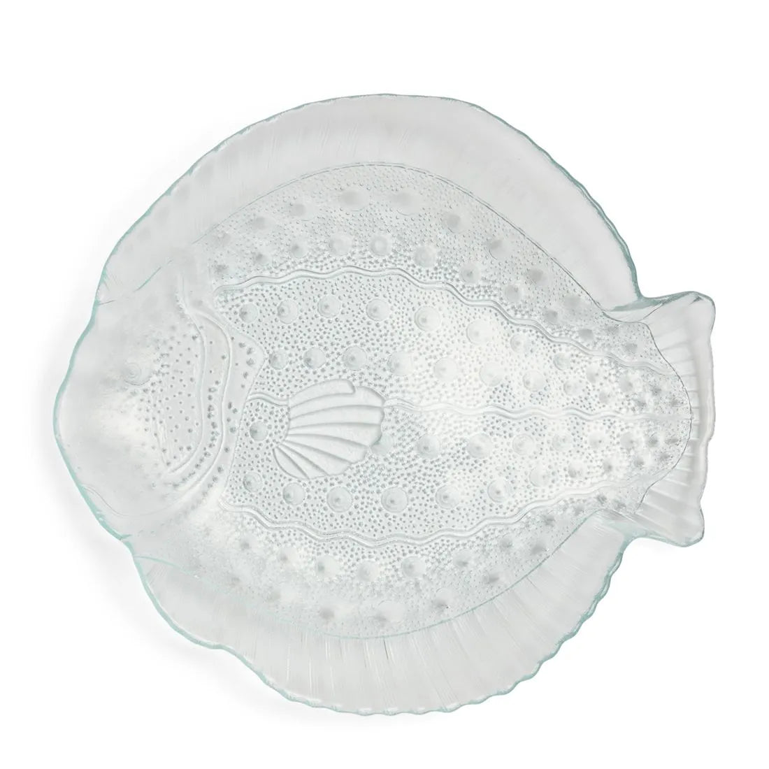 RM Servierteller Platter Fisch Glas Schöne Deko