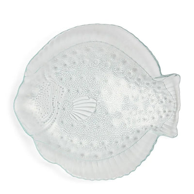 RM Servierteller Platter Fisch Glas Schöne Deko