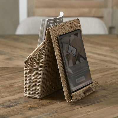 RM Tablet-Halter Rustic Rattan Cooking & Swiping Schöne Deko
