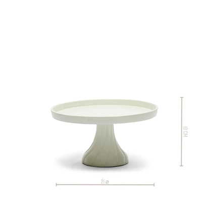 RM Teller aus Metall Dekoteller Kuchenteller / H 10 cm S Schöne Deko