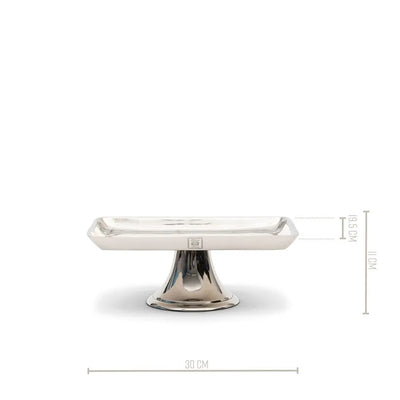 RM Teller aus Metall Dekoteller Kuchenteller / H 11 cm Schöne Deko