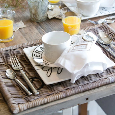 RM Tischset Rustic Rattan Dinner Schöne Deko