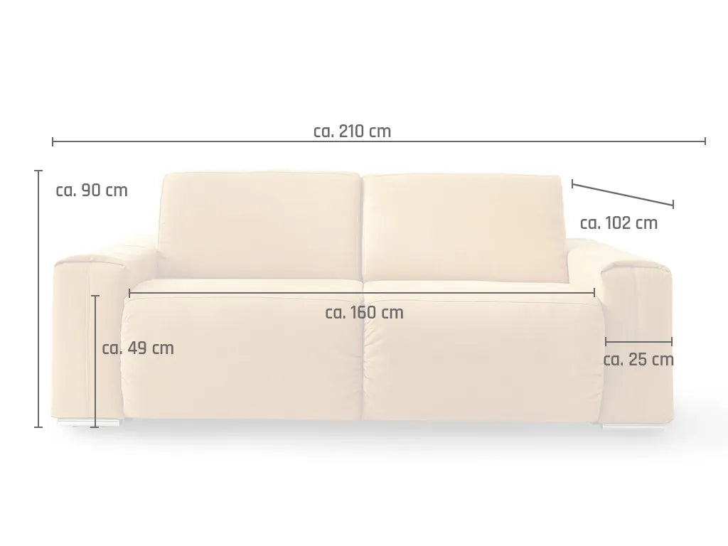 Schlafsofa Längsschläfer SCA, senffarben - Abholpreis