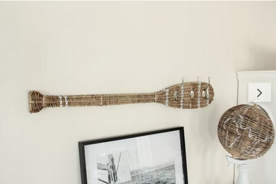 Maritime Wandgarderobe "Paddel", Rattan
