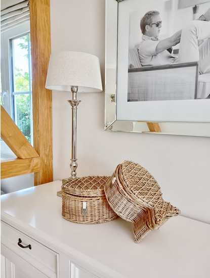 Maritime Aufbewahrungsbox "Fish", Rattan