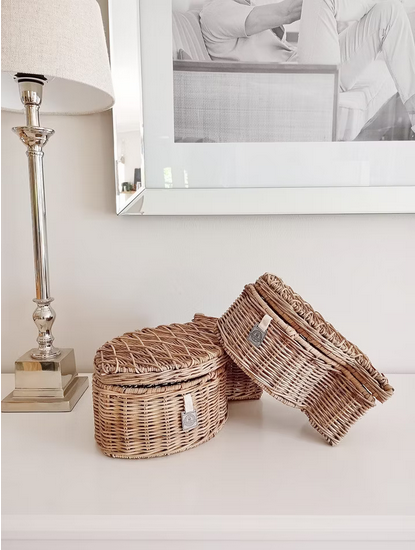 Maritime Aufbewahrungsbox "Fish", Rattan