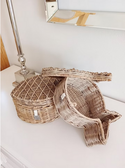 Maritime Aufbewahrungsbox "Fish", Rattan