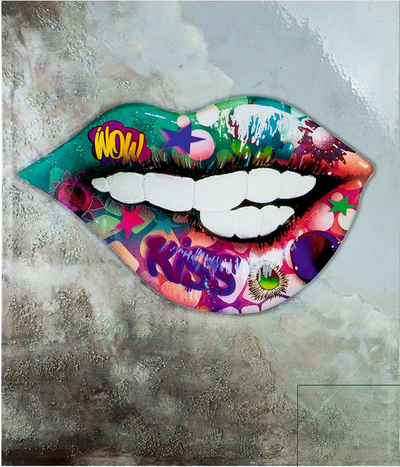 Leinwandbild StreetArt "Kiss"