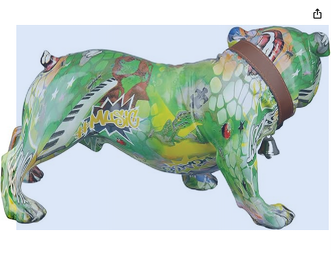 Mops "Street Art" stehend, mehrfarbig