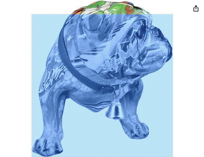 Mops "Street Art" stehend, mehrfarbig