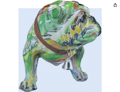 Mops "Street Art" stehend, mehrfarbig