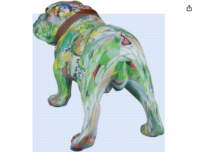 Mops "Street Art" stehend, mehrfarbig