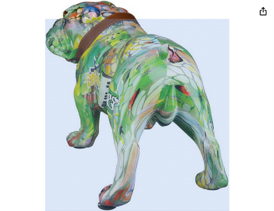 Mops "Street Art" stehend, mehrfarbig