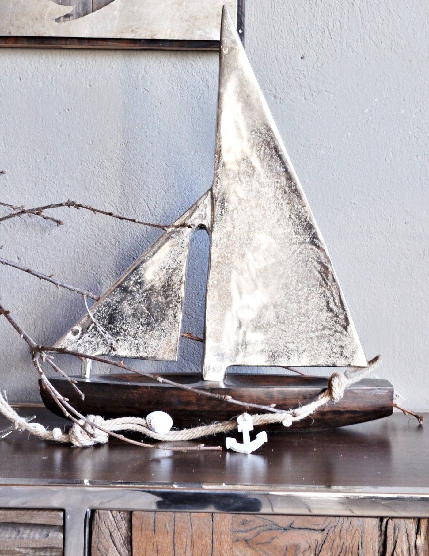 Deko-Segelschiff Aus Holz Mit Stoffsegeln – Dreimaster, Maritime Deko, Aufgebaut – Nicht Schwimmfähig – Für Innenräume – Ab 6 Jahren